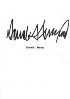 La signature de DONALD TRUMP